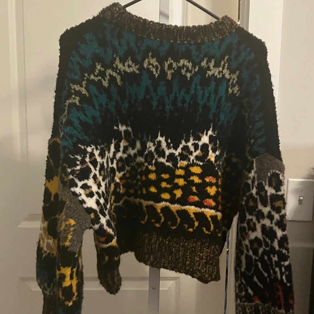 Anthropology Pilcro Black and White Patterned Sweater - Picture 7 of 9